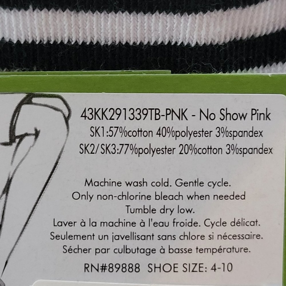 💖HP💖NWT KATE SPADE 3 Pair No Show Socks OS Trendy Pink Designer New York Funky - Picture 13 of 13
